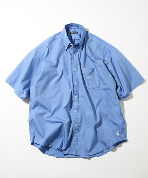 NAUTICA(ノーティカ)の「NAUTICA/ノーティカ ヴィンテージライク ブロード ボタンダウン 半袖シャツ(シャツ/ブラウス・メンズ・ホワイト/グリーン/ネイビー/ブラック/サックスブルー・MEDIUM/LARGE/X-LARGE)」の5枚目の写真
