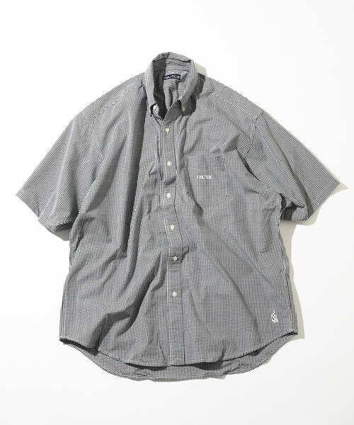NAUTICA(ノーティカ)の「NAUTICA/ノーティカ ヴィンテージライク ブロード ボタンダウン 半袖シャツ(シャツ/ブラウス・メンズ・ホワイト/グリーン/ネイビー/ブラック/サックスブルー・MEDIUM/LARGE/X-LARGE)」の2枚目の写真
