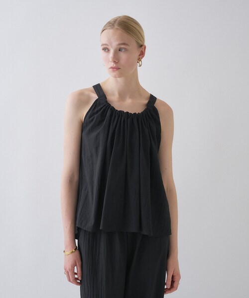 cloenc(クロエンス)の「【セットアップ/マシンウォッシュ】ギャザーリボンブラウス(シャツ/ブラウス・レディース・ブラック/カーキ・01/02/03)」の14枚目の写真