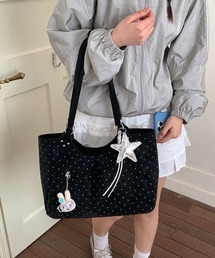 ドット柄ショルダーバッグ