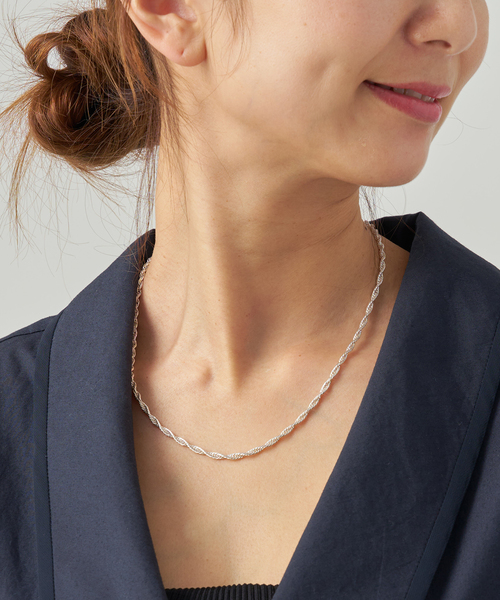 VERMEIL par iena（ヴェルメイユパーイエナ）の「Laver ラバー Chain ネックレス 45cm TT050（ネックレス・レディース・シルバー・FREE）」の2枚目の写真