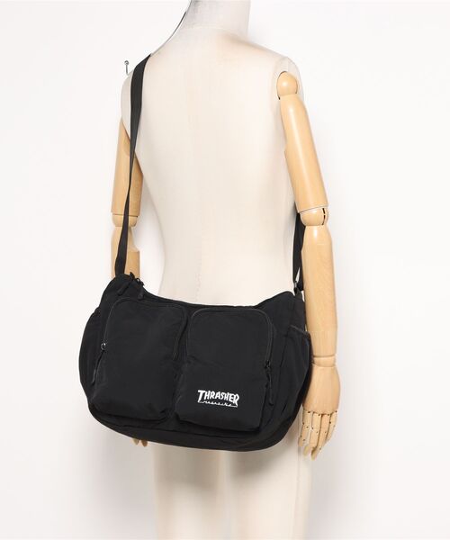 THRASHER(スラッシャー)の「THRASHER W POCKET SHOULDER(ST)(ショルダーバッグ・メンズ・ブラック系その他/ブラック系その他2・FREE)」の6枚目の写真