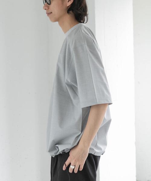 FORK&SPOON(フォークアンドスプーン)の「FORK&SPOON キャリーマンヘムスピンドルTシャツ(Tシャツ/カットソー・メンズ・ライトグレー/ブラウン系その他/チャコールグレー・5/4)」の5枚目の写真