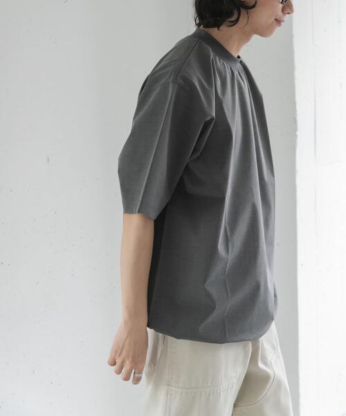 FORK&SPOON(フォークアンドスプーン)の「FORK&SPOON キャリーマンヘムスピンドルTシャツ(Tシャツ/カットソー・メンズ・ライトグレー/ブラウン系その他/チャコールグレー・5/4)」の11枚目の写真