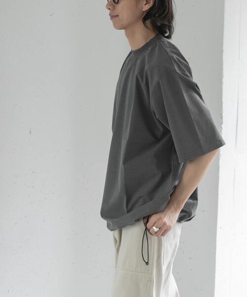 FORK&SPOON(フォークアンドスプーン)の「FORK&SPOON キャリーマンヘムスピンドルTシャツ(Tシャツ/カットソー・メンズ・ライトグレー/ブラウン系その他/チャコールグレー・5/4)」の14枚目の写真