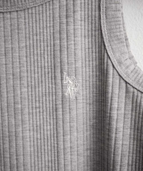 U.S. POLO ASSN.(ユーエスポロアッスン)の「U.S. POLO ASSN. ユーエスポロアッスン W's ワンポイントロゴ刺繍テレコリブタンクトップ(タンクトップ・レディース・ネイビー/杢グレー/ブラック/オフホワイト・M/L)」の13枚目の写真