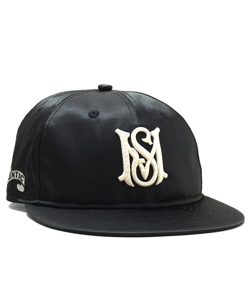 MFC STORE(エムエフシーストア)の「NEW ERA x MFC STORE ORIGINAL RETRO CROWN 9FIFTY SATIN MS LOGO CAP(キャップ・メンズ・ブラック・FREE)」の1枚目の写真