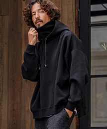 mpa4139-High-Neck Scuba Knit Hoodie ハイネックパーカー(A71826cmb)