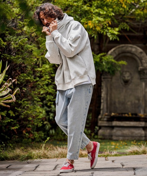 CAMBIO(カンビオ)の「mpa4139-High-Neck Scuba Knit Hoodie ハイネックパーカー(A71826cmb)(パーカー・メンズ・チャコールグレー/ブラック/オートミール・L/M/S)」の7枚目の写真