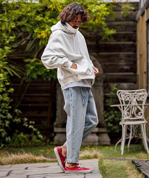 CAMBIO(カンビオ)の「mpa4139-High-Neck Scuba Knit Hoodie ハイネックパーカー(A71826cmb)(パーカー・メンズ・チャコールグレー/ブラック/オートミール・L/M/S)」の8枚目の写真