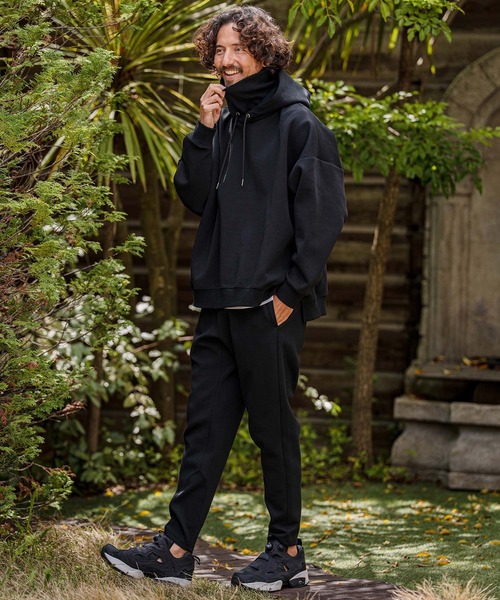 CAMBIO(カンビオ)の「mpa4139-High-Neck Scuba Knit Hoodie ハイネックパーカー(A71826cmb)(パーカー・メンズ・チャコールグレー/ブラック/オートミール・L/M/S)」の16枚目の写真