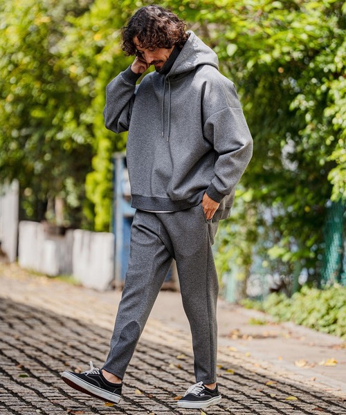 CAMBIO(カンビオ)の「mpa4139-High-Neck Scuba Knit Hoodie ハイネックパーカー(A71826cmb)(パーカー・メンズ・チャコールグレー/ブラック/オートミール・L/M/S)」の21枚目の写真