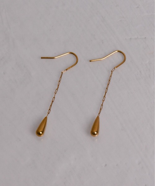 LINFA　（リンファ）の「雫モチーフ　ロングピアス【アレルギー対応】（ピアス（両耳用）・レディース・ゴールド/シルバー・FREE）」の8枚目の写真