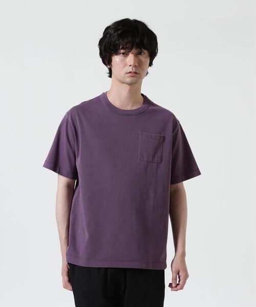 The Make Happy Studio(ザメイクハッピーストゥディオ)の「The Make Happy Studio/ザメイクハッピーストゥディオ/POCKET PUGMENT TEE(Tシャツ/カットソー・メンズ・ブラウン/ホワイト/パープル/ブラック/マスタード・XL/L/M)」の4枚目の写真