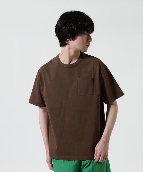 The Make Happy Studio(ザメイクハッピーストゥディオ)の「The Make Happy Studio/ザメイクハッピーストゥディオ/POCKET PUGMENT TEE(Tシャツ/カットソー・メンズ・ブラウン/ホワイト/パープル/ブラック/マスタード・XL/L/M)」の3枚目の写真
