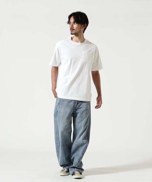 The Make Happy Studio(ザメイクハッピーストゥディオ)の「The Make Happy Studio/ザメイクハッピーストゥディオ/POCKET PUGMENT TEE(Tシャツ/カットソー・メンズ・ブラウン/ホワイト/パープル/ブラック/マスタード・XL/L/M)」の12枚目の写真