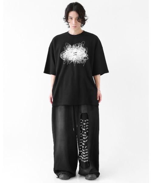 minsobi（ミンソビ）の「ノイズグラフィック オーバーサイズ 半袖Tシャツ（ユニセックス）（Tシャツ/カットソー・メンズ・ホワイト/ブラック・FREE）」の14枚目の写真