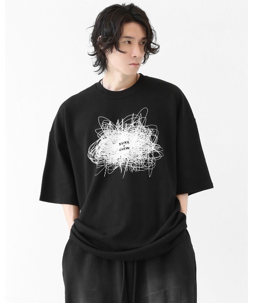 minsobi（ミンソビ）の「ノイズグラフィック オーバーサイズ 半袖Tシャツ（ユニセックス）（Tシャツ/カットソー・メンズ・ホワイト/ブラック・FREE）」の21枚目の写真