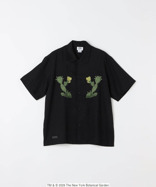 SHIPS any(シップス エニィ)の「SHIPS any: NYBG コラボ トロピカル ロゴ 刺繍 リラックス リネン ミックス 半袖 シャツ◇(シャツ/ブラウス・メンズ・ホワイト/ブラウン/グリーン/ブラック・MEDIUM/LARGE)」の15枚目の写真