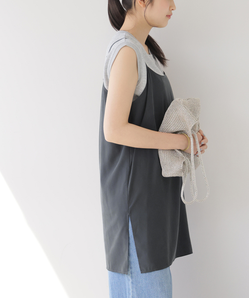 JOURNAL STANDARD relume(ジャーナルスタンダード レリューム)の「パウダリーキャミチュニック(チュニック・レディース・ネイビー/ブラック・FREE)」の12枚目の写真