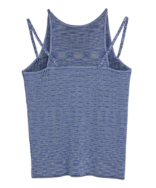 Ameri(アメリ)の「MEDI GRADATION KASURI KNIT TOP(タンクトップ・レディース・ブルー/カーキ/ブラック・FREE)」の10枚目の写真