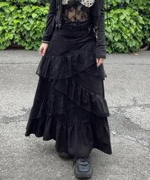 gibous（ギボス）の「gibous/ギボス/frill lace long skirt（スカート）」