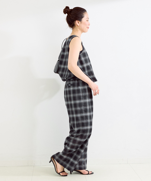 B.C STOCK(ベーセーストック)の「《2点セット》ウォッシャブル / バルーンタンク+イージーパンツセット(スラックス・レディース・ブラウン/ブラック・FREE)」の4枚目の写真