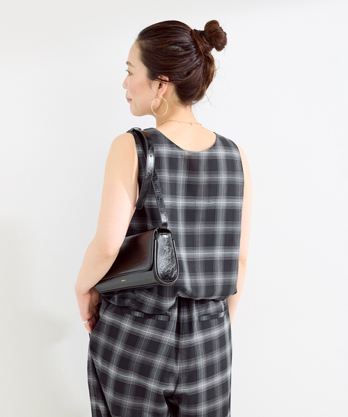 B.C STOCK(ベーセーストック)の「《2点セット》ウォッシャブル / バルーンタンク+イージーパンツセット(スラックス・レディース・ブラウン/ブラック・FREE)」の8枚目の写真