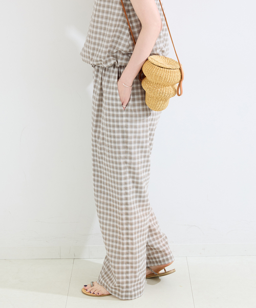 B.C STOCK(ベーセーストック)の「《2点セット》ウォッシャブル / バルーンタンク+イージーパンツセット(スラックス・レディース・ブラウン/ブラック・FREE)」の21枚目の写真