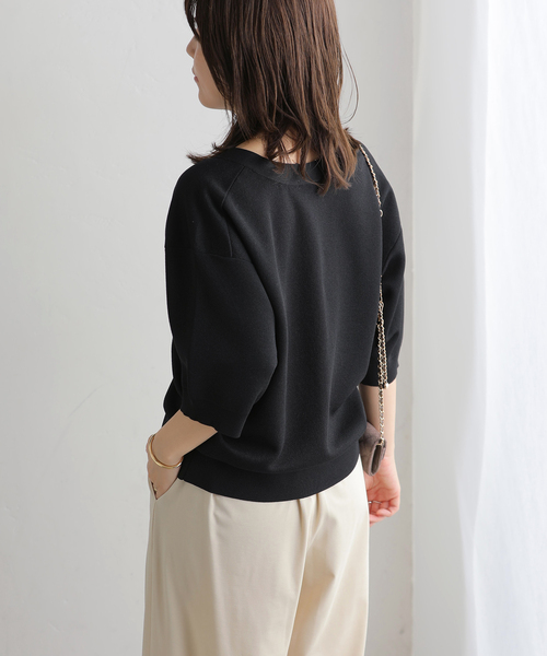 La TOTALITE(ラトータリテ)の「【洗える】接結シアー半袖カーディガン(カーディガン/ボレロ・レディース・ホワイト/ブラック/ベージュ・FREE)」の18枚目の写真