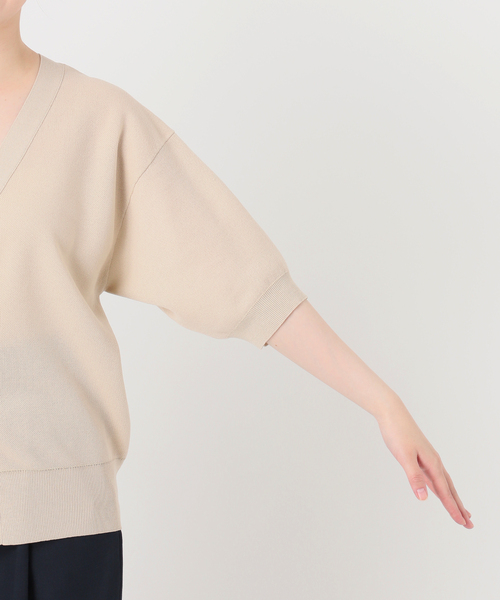 La TOTALITE(ラトータリテ)の「【洗える】接結シアー半袖カーディガン(カーディガン/ボレロ・レディース・ホワイト/ブラック/ベージュ・FREE)」の20枚目の写真