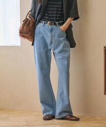 【WEB限定】ワイドフレア デニムパンツ ウォッシャブル