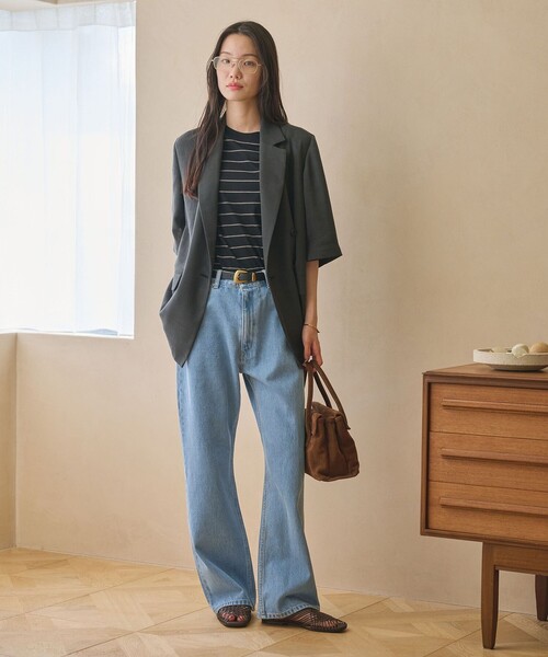 BEAUTY&YOUTH UNITED ARROWS(ビューティーアンドユースユナイテッドアローズ)の「【WEB限定】ワイドフレア デニムパンツ ウォッシャブル(デニムパンツ・レディース・ダークグレー/ネイビー/ライトブルー・L/M/S)」の18枚目の写真