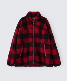 フラッフィーチェックボアジャケット｜FLUFFY CHECK BOA JACKET
