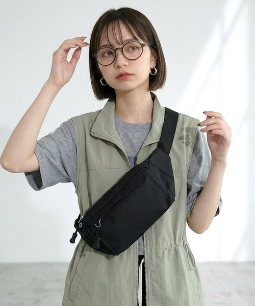 CRB(シーアールビー)の「キャンバスウエストポーチ(ボディバッグ/ウエストポーチ・レディース・ブラウン系カモフラージュ/ベージュ/カーキ/グリーン系カモフラージュ/ブラック・F)」の12枚目の写真