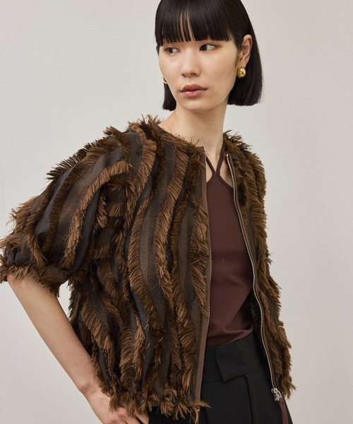 ADAM ET ROPE'(アダムエロペ)の「アンティークフリンジJQブラウス(シャツ/ブラウス・レディース・ブラック/ダークブラウン/ベージュ・FREE)」の14枚目の写真