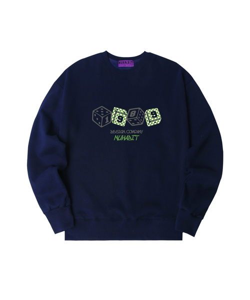 NUHABIT（ニューハビット）の「N/H C-DICE オーバーサイズ 裏起毛 スウェット (GOM4-6NH1375)（スウェット・メンズ・ネイビー/ホワイト/ブラック/ライトグレー/アッシュグレー/アイボリー・MEDIUM/LARGE/X-LARGE）」の6枚目の写真