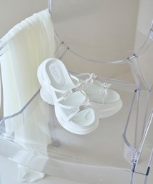Rose Muse（ロゼミューズ）の「Ribbon platform sandals（サンダル）」