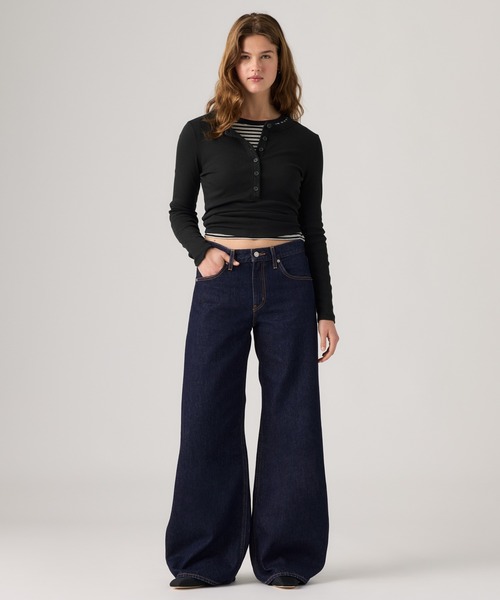 Levi's（リーバイス）の「Levi's/リーバイス TEARDROP WIDE LEG ジーンズ（デニムパンツ・レディース・ブラック/ダークインディゴブルー・23inch/24inch/28inch/27inch/26inch）」の20枚目の写真