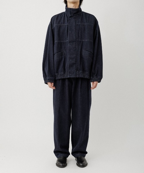 ADAM ET ROPE'(アダムエロペ)の「13oz デニムボマーブルゾン / ADAM ET ROPE' JEANS(デニムジャケット・メンズ・ネイビー/ブラック系その他・M/L)」の3枚目の写真