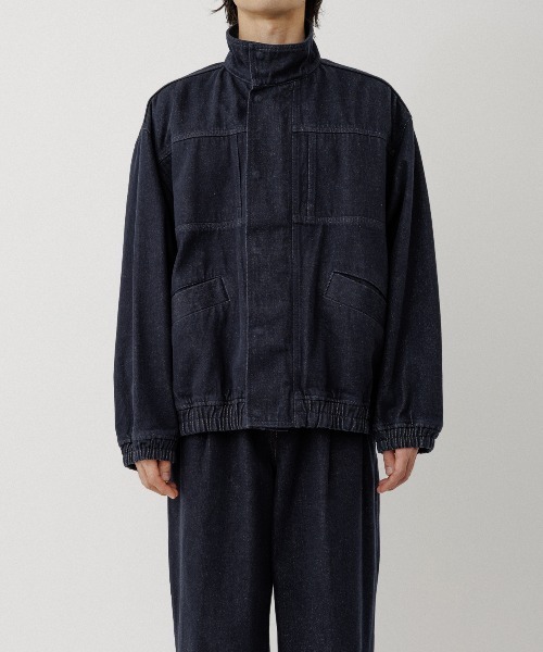 ADAM ET ROPE'(アダムエロペ)の「13oz デニムボマーブルゾン / ADAM ET ROPE' JEANS(デニムジャケット・メンズ・ネイビー/ブラック系その他・M/L)」の4枚目の写真