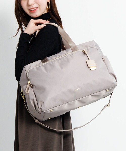 Jewelna Rose（ジュエルナローズ）の「ルフィーヌ ボストンバッグ ショルダーベルト付 16344（ボストンバッグ・レディース・ダークグレー/ブラック/グレイッシュベージュ・FREE）」の3枚目の写真