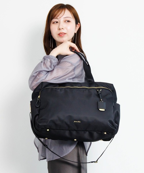 Jewelna Rose（ジュエルナローズ）の「ルフィーヌ ボストンバッグ ショルダーベルト付 16344（ボストンバッグ・レディース・ダークグレー/ブラック/グレイッシュベージュ・FREE）」の2枚目の写真