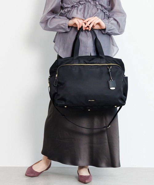 Jewelna Rose（ジュエルナローズ）の「ルフィーヌ ボストンバッグ ショルダーベルト付 16344（ボストンバッグ・レディース・ダークグレー/ブラック/グレイッシュベージュ・FREE）」の4枚目の写真