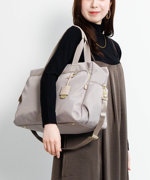 Jewelna Rose（ジュエルナローズ）の「ルフィーヌ ボストンバッグ ショルダーベルト付 16344（ボストンバッグ・レディース・ダークグレー/ブラック/グレイッシュベージュ・FREE）」の8枚目の写真