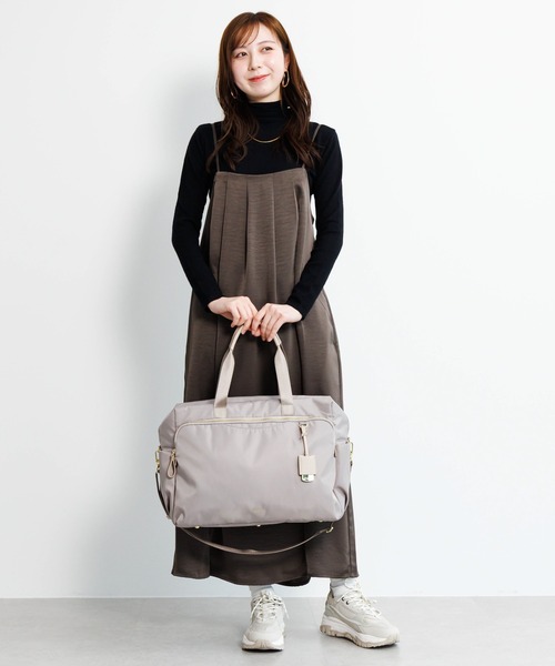 Jewelna Rose（ジュエルナローズ）の「ルフィーヌ ボストンバッグ ショルダーベルト付 16344（ボストンバッグ・レディース・ダークグレー/ブラック/グレイッシュベージュ・FREE）」の10枚目の写真