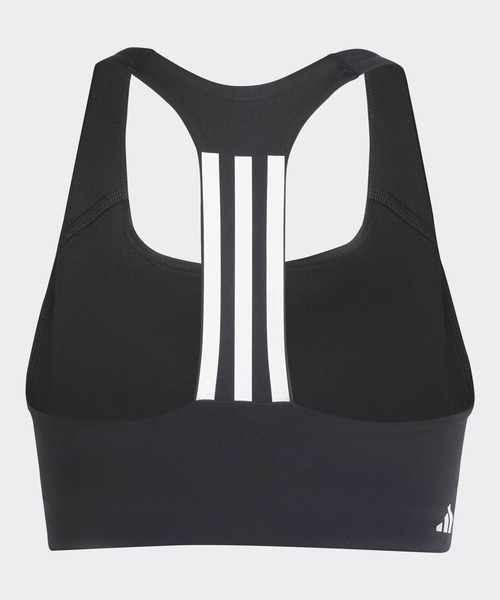 adidas(アディダス)の「Powerimpactトレーニング ミディアムサポート スリーストライプスブラ / アディダス adidas(スポーツブラ・レディース・ブラック・L-AB/L-CD/M-AB/M-CD/S-AB/S-CD/XL-AB/XL-CD)」の2枚目の写真