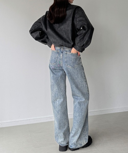 junoah（ジュノア）の「ショートトレンチレザージャケット（ブルゾン・レディース・ベージュ/チャコール/ブラウン・SMALL/LARGE/MEDIUM）」の12枚目の写真