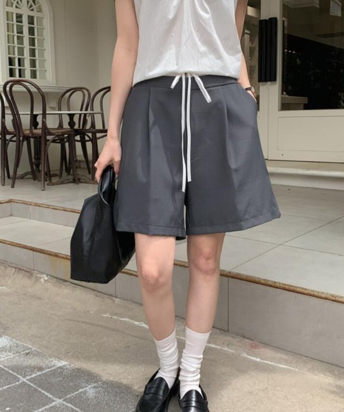 semplice(センプリチェ)の「ハーフパンツ(その他パンツ・レディース・ブラック/グレー・F)」の1枚目の写真