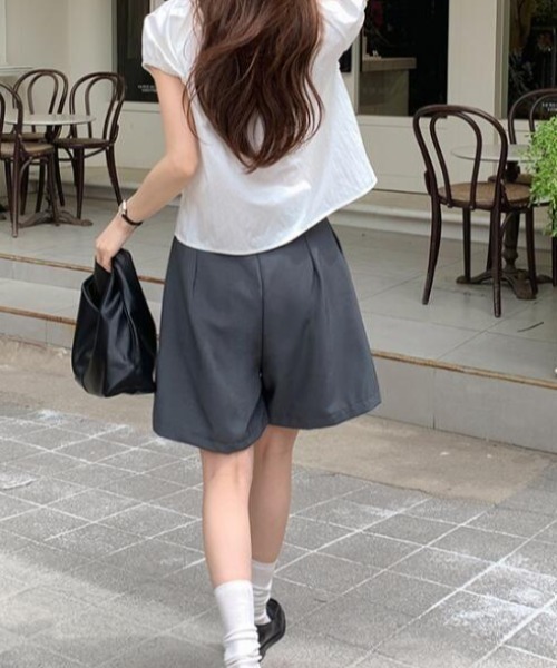 semplice(センプリチェ)の「ハーフパンツ(その他パンツ・レディース・ブラック/グレー・F)」の11枚目の写真